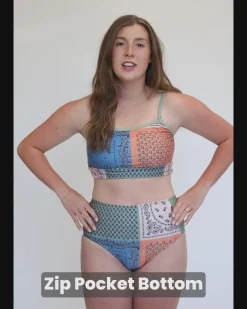 Hot Zip Pocket Bottom Swim Bottoms