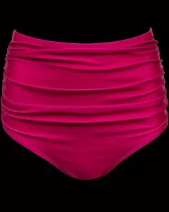 Clearance Ruched High Rise Bottom Swim Bottoms