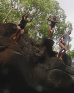 Online High Leg Ruched Bottom Swim Bottoms