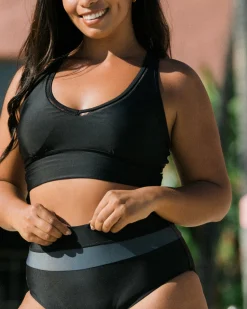 Clearance Black Point Break Crop Swim Tops