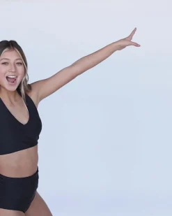 Hot Ruched High Rise Bottom Swim Bottoms