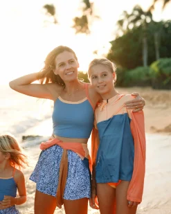 Hot Scoop Neck Crop Mommy & Me|Family Matching