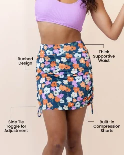 Outlet Ruched Swim Skirt Swim Bottoms