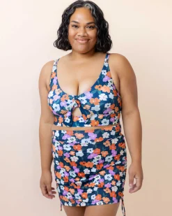 Outlet Ruched Swim Skirt Swim Bottoms