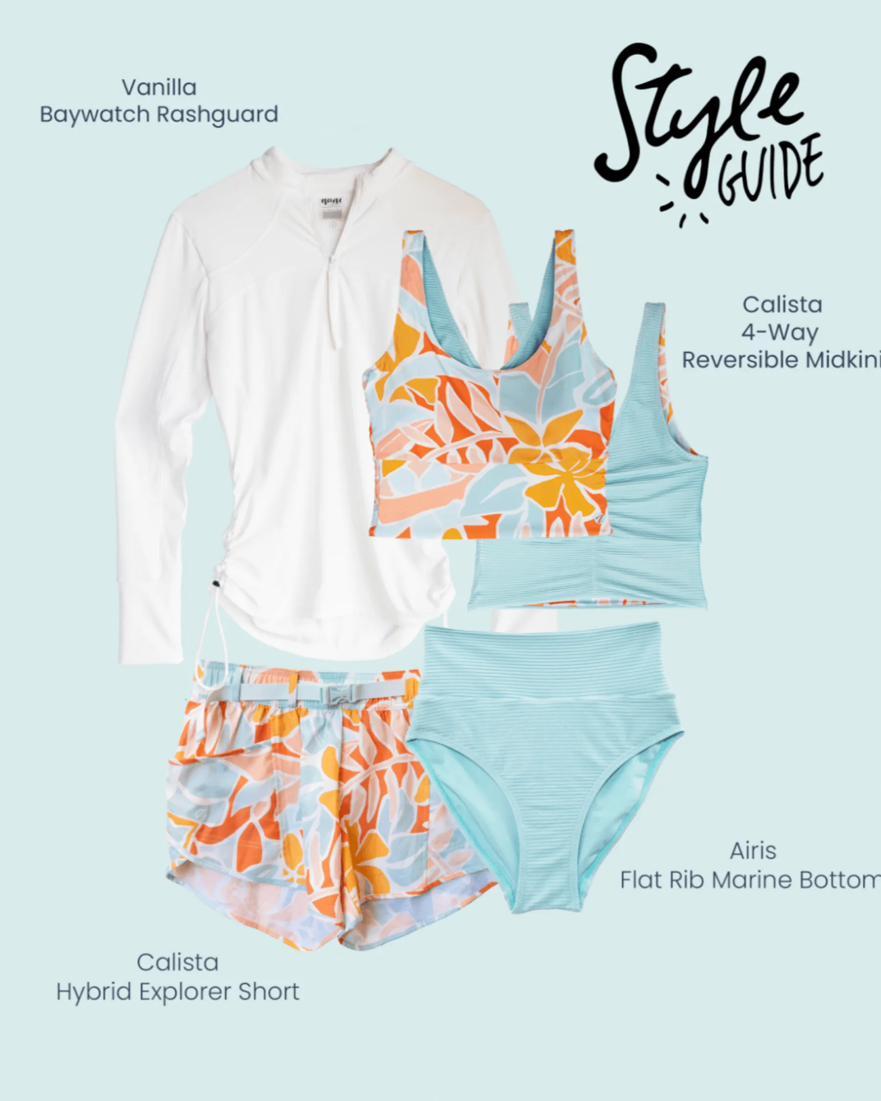 4 Way Reversible Midkini Swim Tops