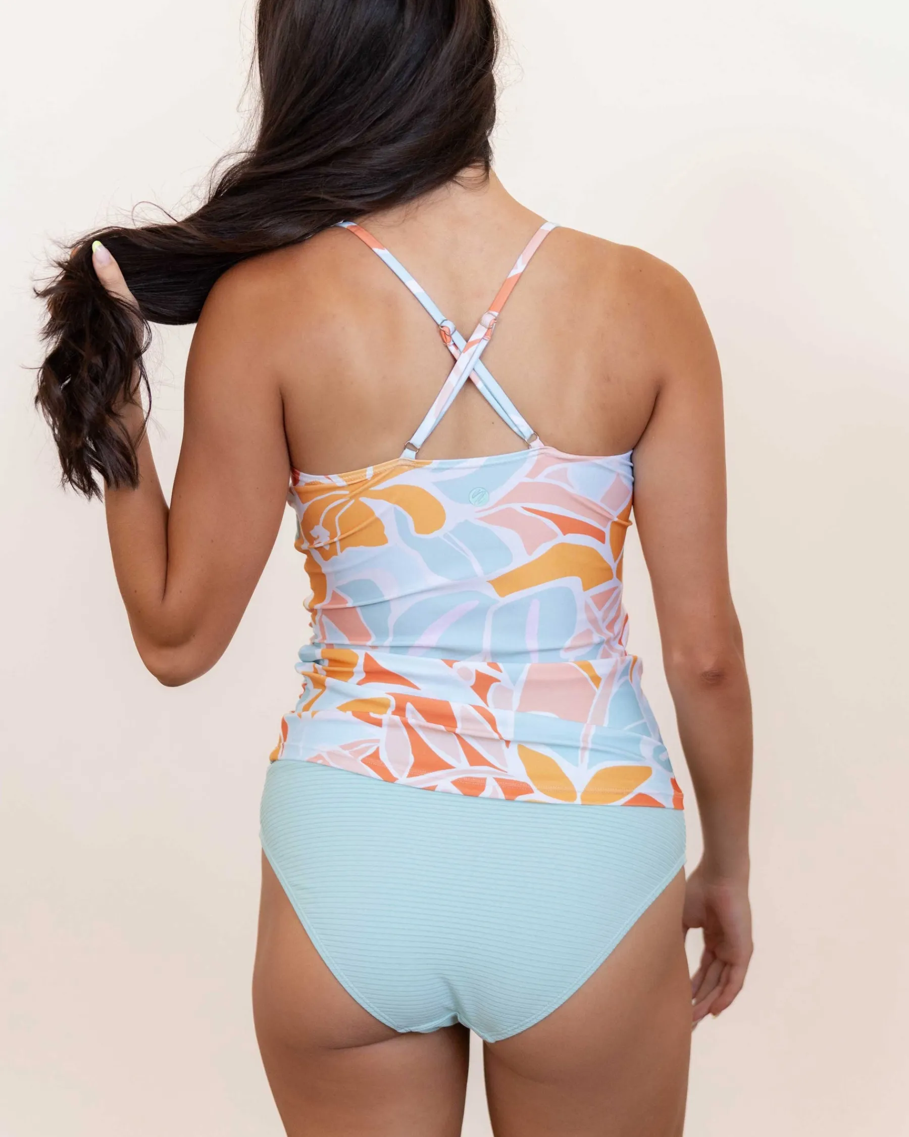 Online V-Neck Tankini Swim Tops
