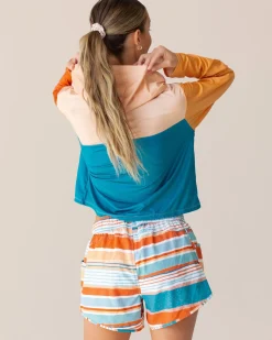 Discount Quarter Zip Sunshade Swim Tops