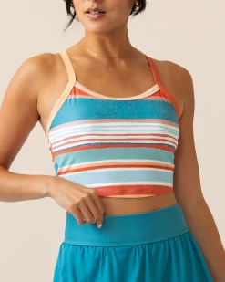 Scoop Neck Crop Swim Tops