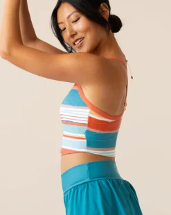 Scoop Neck Crop Swim Tops