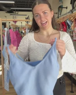 Flat Rib V-Neck Tankini Swim Tops