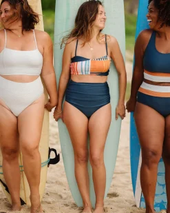 Outlet Ruched High Rise Bottom Swim Bottoms