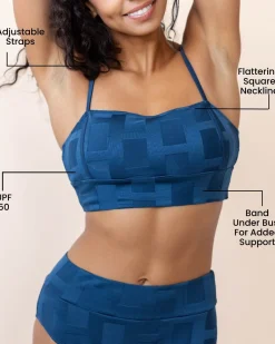 Sale Coastal Squared Surf Crop Swim Tops