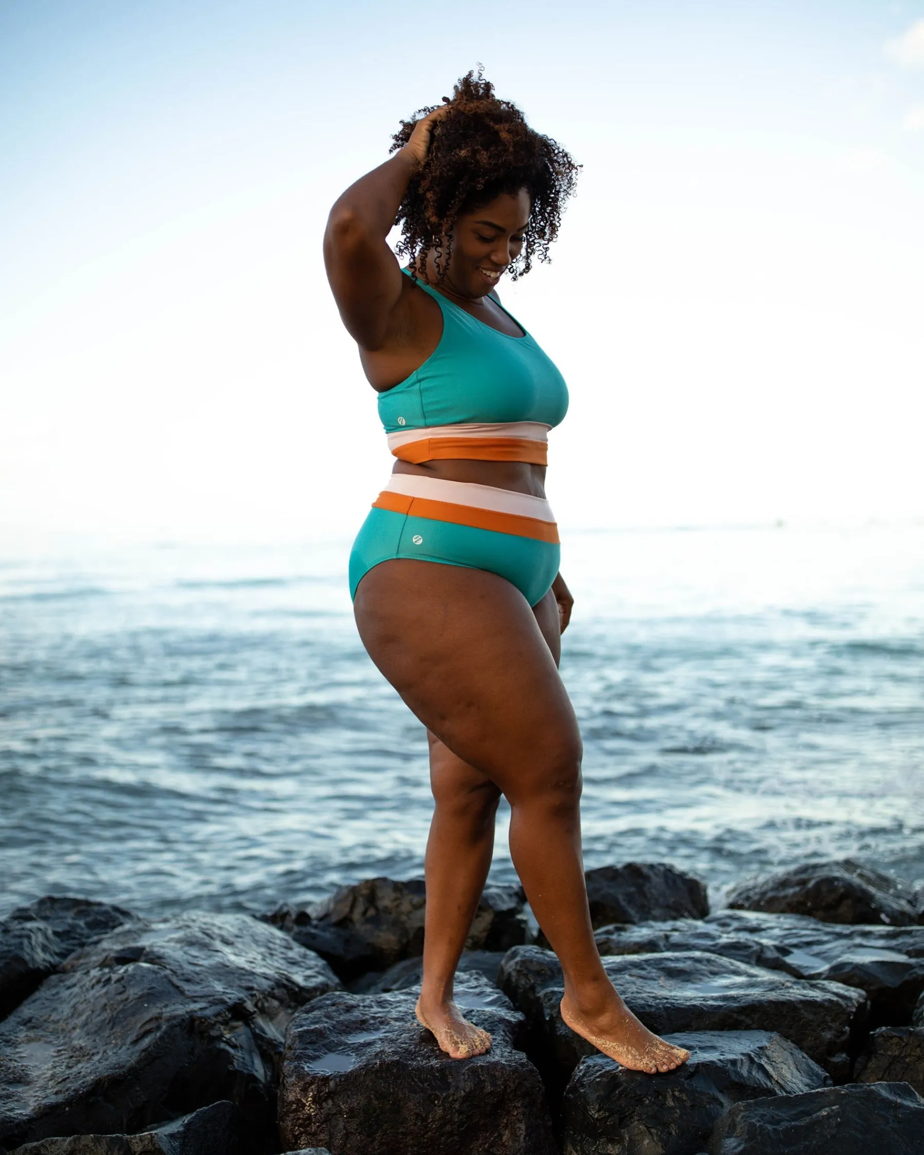 Clearance Colorblock Bottom Swim Bottoms