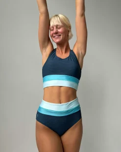 New Cut Back Crop Swim Tops