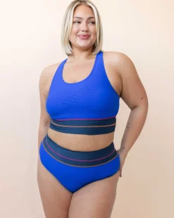 Hot Cut Back Crop Swim Tops