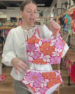 Online Scoop Neck Crop Mommy & Me|Swim Tops