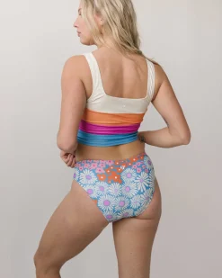 Clearance Floral Waves Bikini Bottom Swim Bottoms