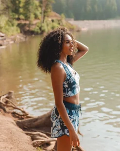 Clearance Twist Crop Swim Tops