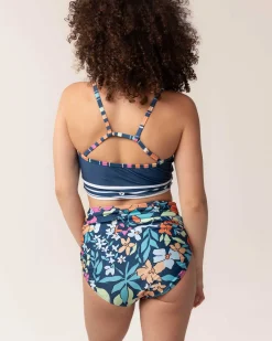 Online Ruched High Rise Bottom Swim Bottoms