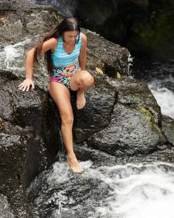 Online Ruched High Rise Bottom Swim Bottoms