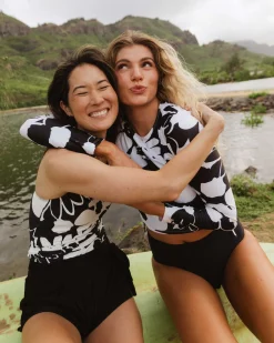 Outlet Cropped Rashguard Swim Tops|Sun Protection