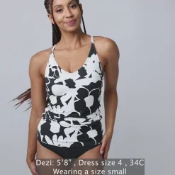 Online V-Neck Tankini Swim Tops