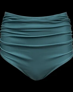 Discount Ruched High Rise Bottom Swim Bottoms