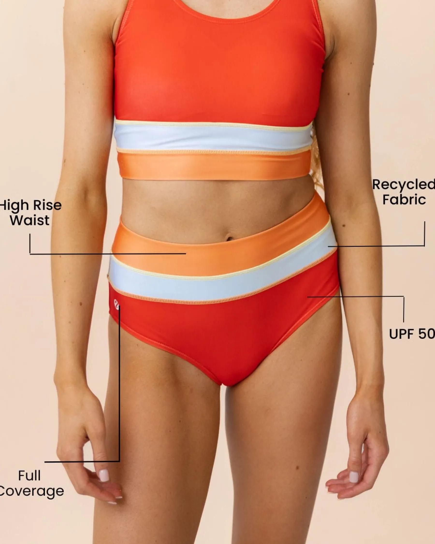 Outlet Colorblock Bottom Swim Bottoms