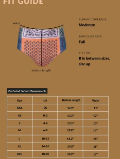 Zip Pocket Bottom Swim Bottoms