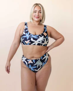 Raven Reversible High Leg Bottom Swim Bottoms