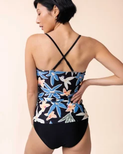 Hot Raven V-Neck Tankini Swim Tops