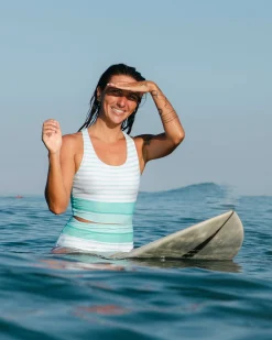 Cut Back Crop Swim Tops