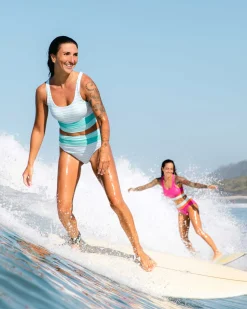 Cut Back Crop Swim Tops