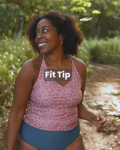 Online V-Neck Tankini Swim Tops