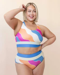 Discount Sunrise Cut Back Crop Swim Tops