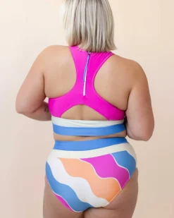 Discount Sunrise Cut Back Crop Swim Tops