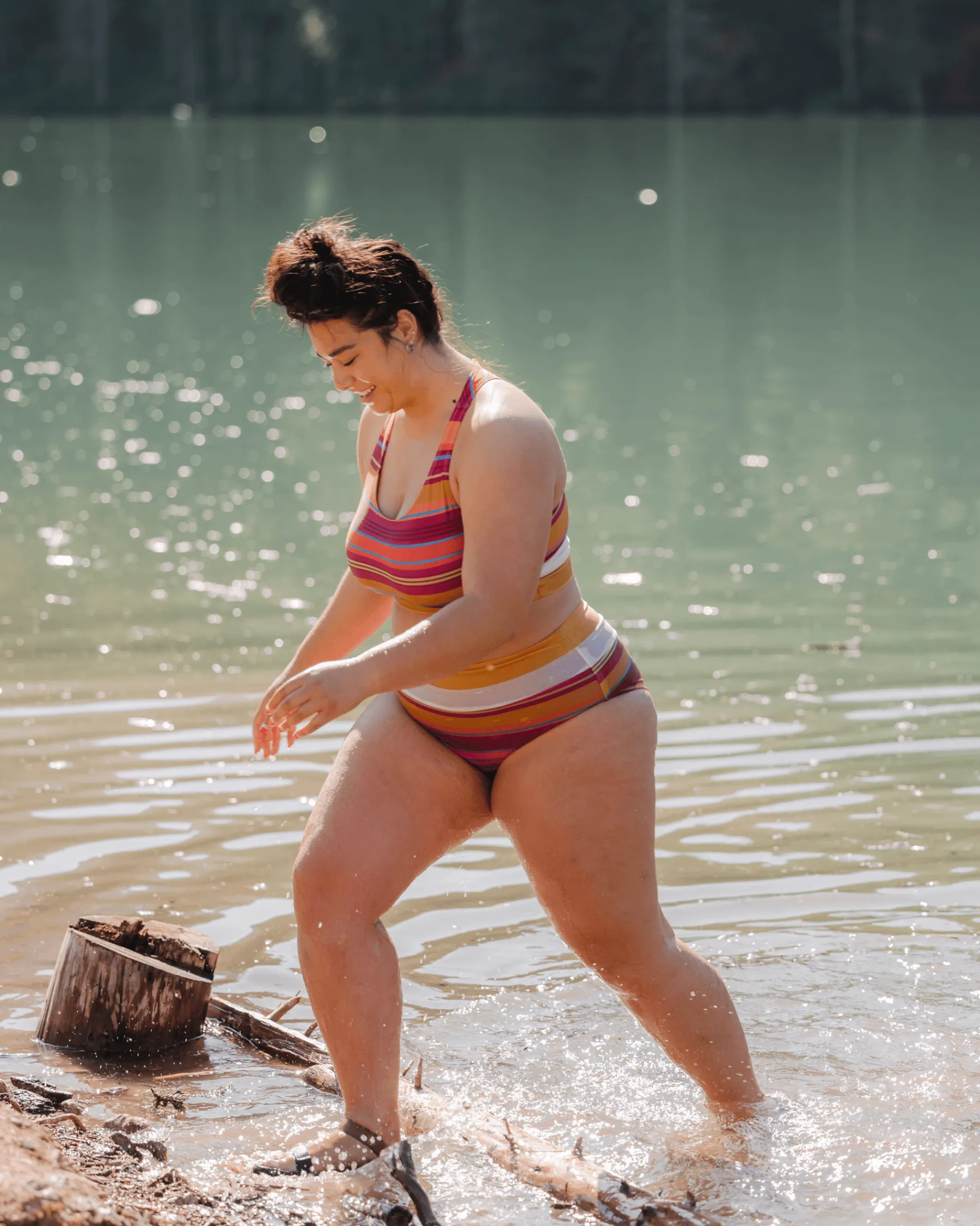 Online Colorblock Bottom Swim Bottoms