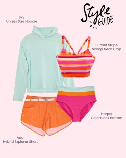 New Scoop Neck Crop Mommy & Me|Swim Tops