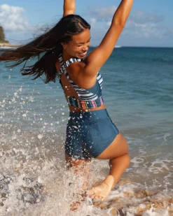 Hot Underwire V-Neck Crop Swim Tops