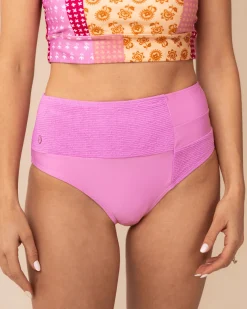 Discount Textured Patch Bottom Swim Bottoms