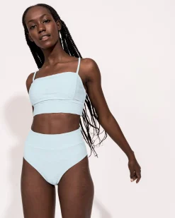 Online Textured Mid Rise Bottom Swim Bottoms