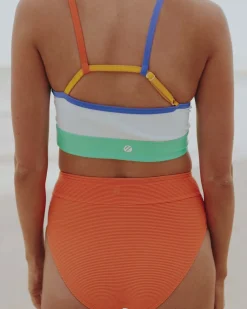 Outlet Textured Mid Rise Bottom Swim Bottoms