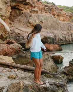 Hot Cropped Half Zip Rashguard Swim Tops