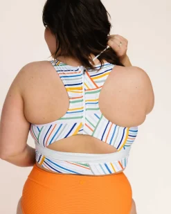 Clearance Cut Back Crop Swim Tops
