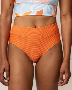 Online Flat Rib Mid Rise Bottom Swim Bottoms