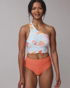 Online Flat Rib Mid Rise Bottom Swim Bottoms